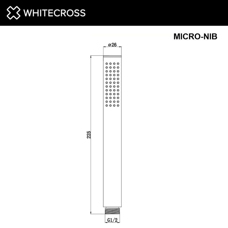 Душевая лейка WHITECROSS MICRO-NIB (брашированный никель)