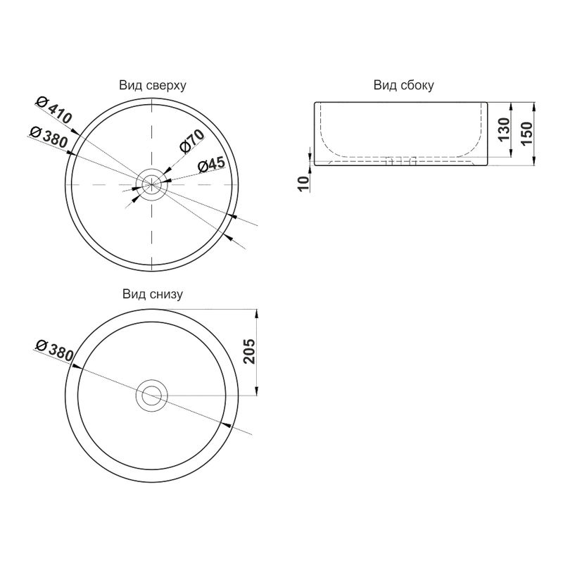 Раковина Melana 41 см 7078A-805 белый (MLN-7078A)