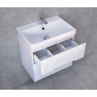 Тумба под раковину Jorno Moduo Slim 60 подвесная / Mod.01.60/P/W белая — 2