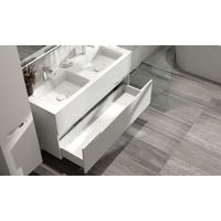 Тумба под раковину Jorno Modul 120 подвесная / Mоl.01.122/P/W белая — 4