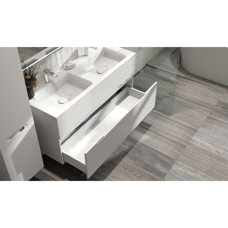 Тумба под раковину Jorno Modul 120 подвесная / Mоl.01.122/P/W белая