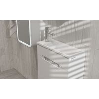 Тумба под раковину Jorno Modul 50 подвесная / Mol.01.50/P/W/JR белая — 6