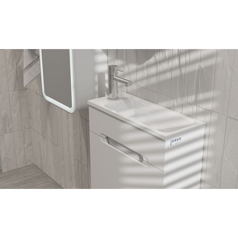 Тумба под раковину Jorno Modul 50 подвесная / Mol.01.50/P/W/JR белая