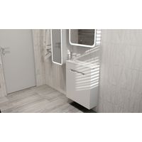 Тумба под раковину Jorno Modul 60 подвесная / Mol.01.60/P/W/JR белая — 4