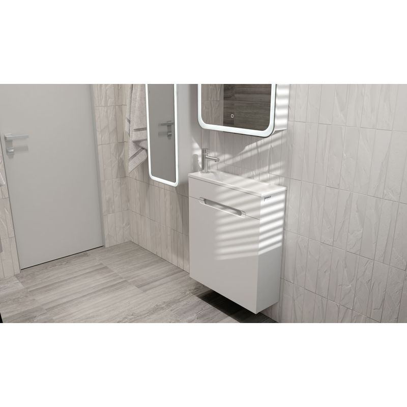 Тумба под раковину Jorno Modul 60 подвесная / Mol.01.60/P/W/JR белая