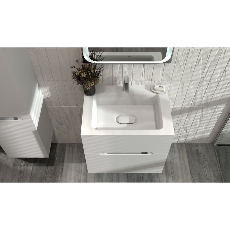 Тумба под раковину Jorno Modul 65 подвесная / Mоl.01.62/P/W белая