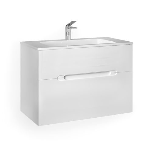 Тумба под раковину Jorno Modul 80 подвесная / Mоl.01.77/P/W белая