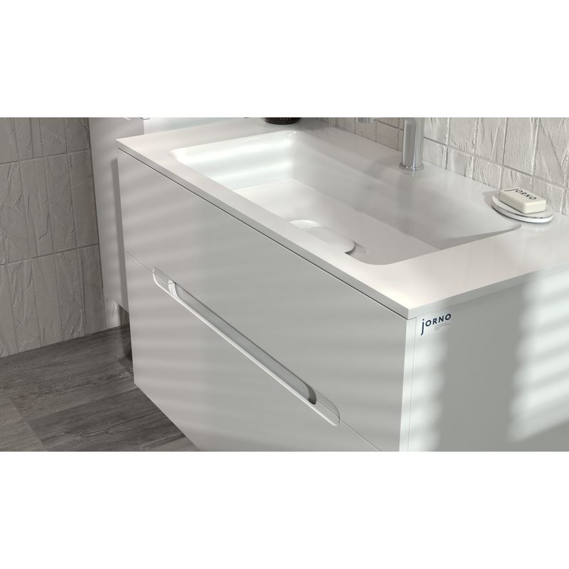 Тумба под раковину Jorno Modul 100 подвесная / Mоl.01.97/P/W белая