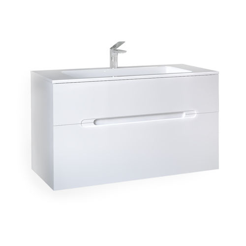 Тумба под раковину Jorno Modul 100 подвесная / Mоl.01.97/P/W белая