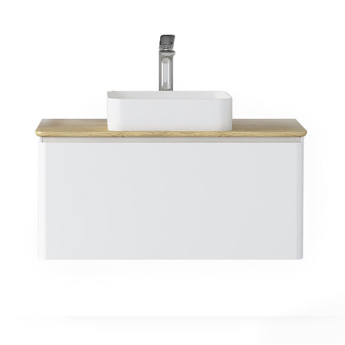 Тумба под раковину Raval Morelle 100 подвесная Mrl.01.100/P/W-O/RL белая/охра