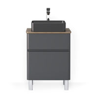 Тумба под раковину Raval Morelle 60 напольная Mrl.01.60/N/A-T/RL антрацит/трюфель — 1