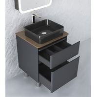 Тумба под раковину Raval Morelle 60 напольная Mrl.01.60/N/A-T/RL антрацит/трюфель — 3