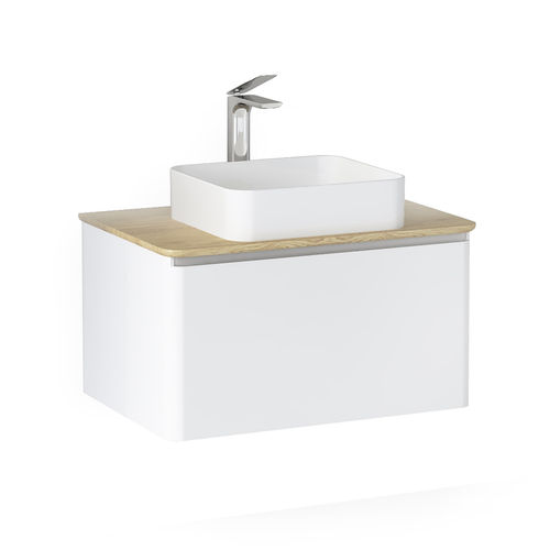 Тумба под раковину Raval Morelle 80 подвесная Mrl.01.80/P/W-O/RL белая/охра