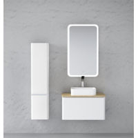 Тумба под раковину Raval Morelle 80 подвесная Mrl.01.80/P/W-O/RL белая/охра — 2