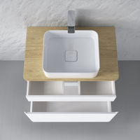 Тумба под раковину Raval Morelle 80 подвесная Mrl.01.80/P/W-O/RL белая/охра — 4