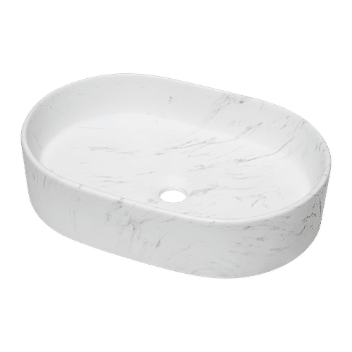 Раковина Milleau Nuage 50 см / белый мрамор