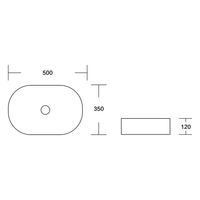 Раковина Milleau Nuage 50 см / белый мрамор — 3