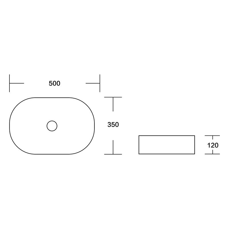 Раковина Milleau Nuage 50 см / белый мрамор