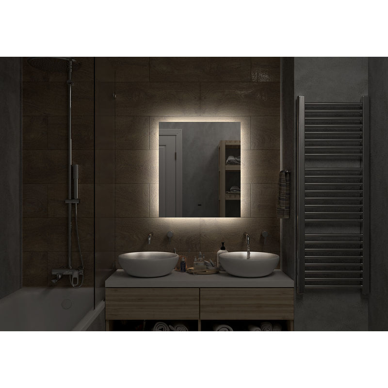 Зеркало Misty Нембус 600х700 Led холодная подсветка с подогревом / НЕМ-02-60/70-14