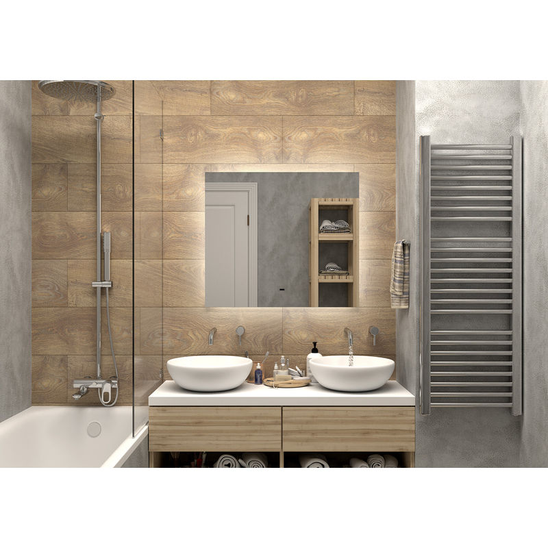 Зеркало Misty Нембус 800х700 Led холодная подсветка с подогревом / НЕМ-02-80/70-14