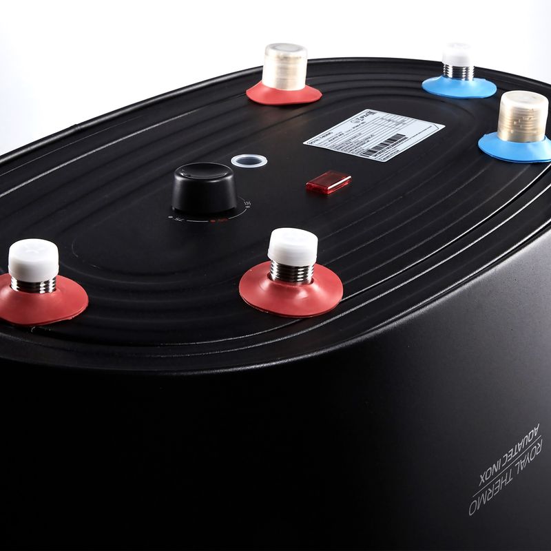 Бойлер косвенного нагрева Royal Thermo Aquatec Inox RTWX-F 100.1 Grafit настенный встроенный «СУХОЙ» тэн 2кВт (555×335×1075)