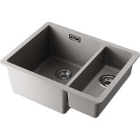 Кухонная мойка из искусственного камня Omoikiri Kata 55-2-U-GR 4993390 (artgranit/leningrad grey) — 1