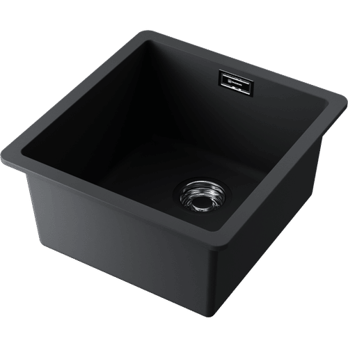 Кухонная мойка из искусственного камня Omoikiri Kata 40-U-BL 4993396 (artgranit/черный)