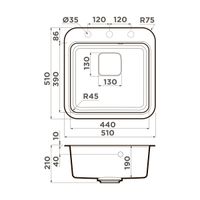 Кухонная мойка из искусственного камня Omoikiri Tasogare 51-SA 4993743 (artgranit/бежевый) — 4