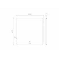 Зеркало Laparet Optimum 80х80 влагостойкое, подсветка, диммер и антизапотевание — 3