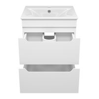 Тумба под раковину Misty Бриз 50 подвесная 2 ящ. / П-Бри-09050-012Я белая матовая эмаль — 3