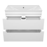 Тумба под раковину Misty Бриз 80 подвесная 2 ящ. / П-Бри-09080-012Я белая матовая эмаль — 3