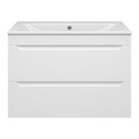 Тумба под раковину Misty Бриз 80 подвесная 2 ящ. / П-Бри-09080-012Я белая матовая эмаль — 2