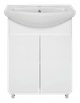 Чегет - 65 Тумба напольная прямая белая 2 дв. (эмаль глянец)