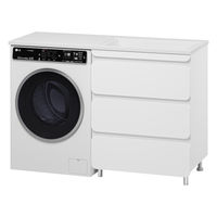 Тумба под раковину Misty Чегет 70 напольная 3 ящ. под стиральную машину / П-Чег-01070-01Н3Я белая — 2