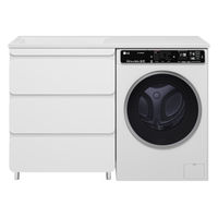 Тумба под раковину Misty Чегет 70 напольная 3 ящ. под стиральную машину / П-Чег-01070-01Н3Я белая — 3