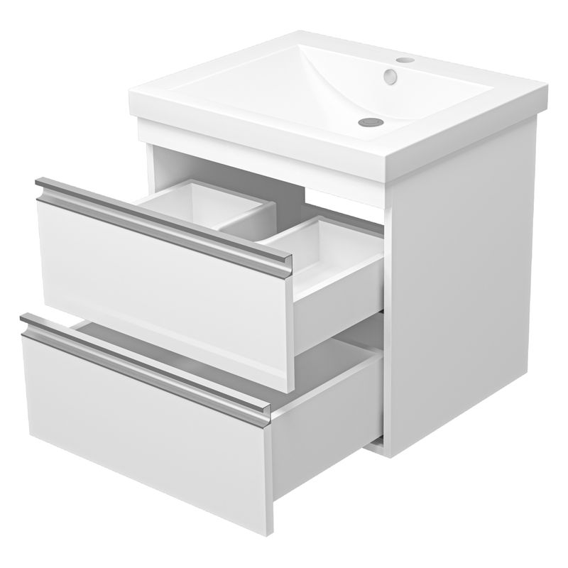 Тумба под раковину Misty Ингрид 60 подвесная с 2 ящ. П-Инг-01060-011П2Я