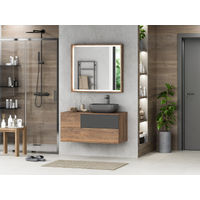 Тумба под раковину Misty Коломбо 100 подвесная 2 ящ. прав. П-Кол-01100-074ПП — 7