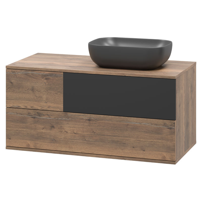 Тумба под раковину Misty Коломбо 100 подвесная 2 ящ. прав. П-Кол-01100-074ПП