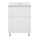 Лаки - 60 Тумба напольная  с 2 ящ., белая эмаль