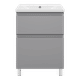 Лаки - 60 Тумба напольная  с 2 ящ., светло-серая матовая эмаль