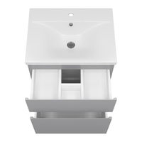 Тумба под раковину Misty Лаки 60 напольная с 2 ящ. / П-Лак-01060-5012Я светло-серая матовая эмаль — 5