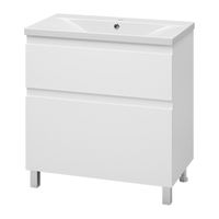 Тумба под раковину Misty Лаки 80 напольная с 2 ящ. / П-Лак-01080-0112Я белая эмаль — 1