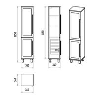 Шкаф-пенал для ванной Misty Модерн 35 с Б/К универсальный, левый / П-Мод05035-011Л белая матовая эмаль — 11