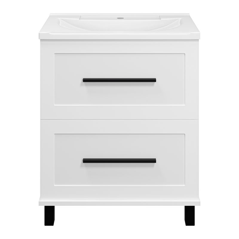 Тумба под раковину Misty Модерн 70 напольная 2 ящ. / П-Мод07070-011Пр белая матовая эмаль