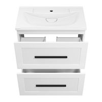 Тумба под раковину Misty Модерн 70 напольная 2 ящ. / П-Мод07070-011Пр белая матовая эмаль — 3