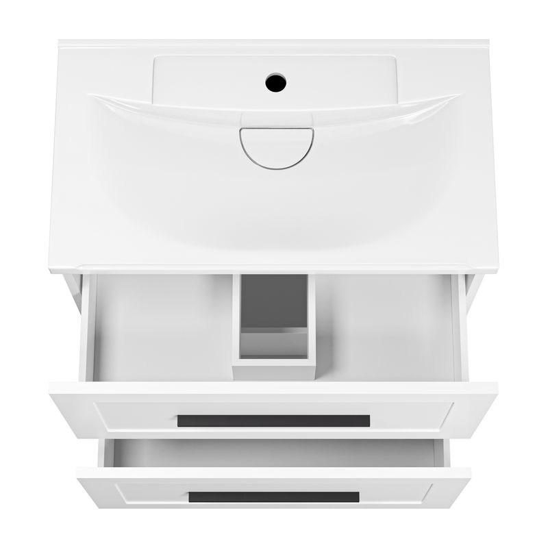 Тумба под раковину Misty Модерн 70 напольная 2 ящ. / П-Мод07070-011Пр белая матовая эмаль