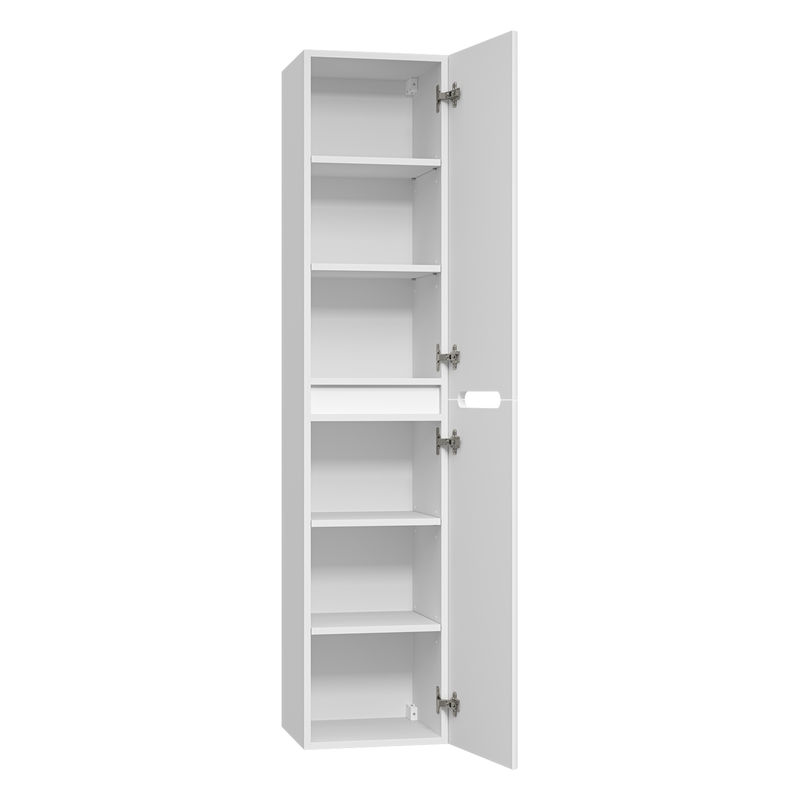 Шкаф-пенал для ванной Misty Роял 35 универсальный / П-Роя-01035-011П белая матовая эмаль