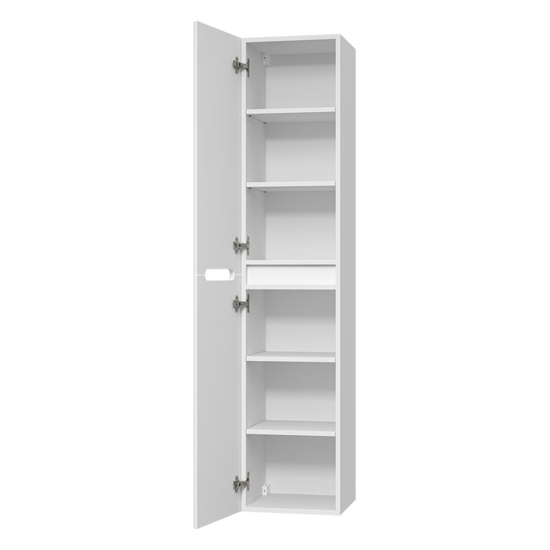 Шкаф-пенал для ванной Misty Роял 35 универсальный / П-Роя-01035-011П белая матовая эмаль