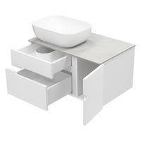 Тумба под раковину Роял 80 подвесная с 2 ящ. 1 дв. П-Роя-01080-011П2Я белый — 5
