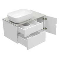 Тумба под раковину Роял 80 подвесная с 2 ящ. 1 дв. П-Роя-01080-011П2Я белый — 4